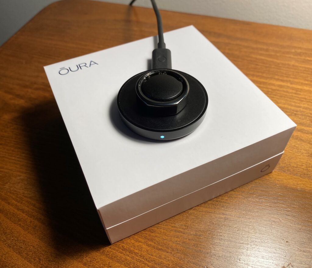 oura ring shipping box and charger